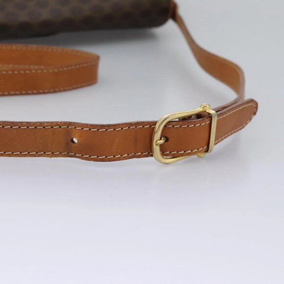 CELINE Macadam Canvas Shoulder Bag PVC Leather Brown Gold Auth - Picture 13 of 16